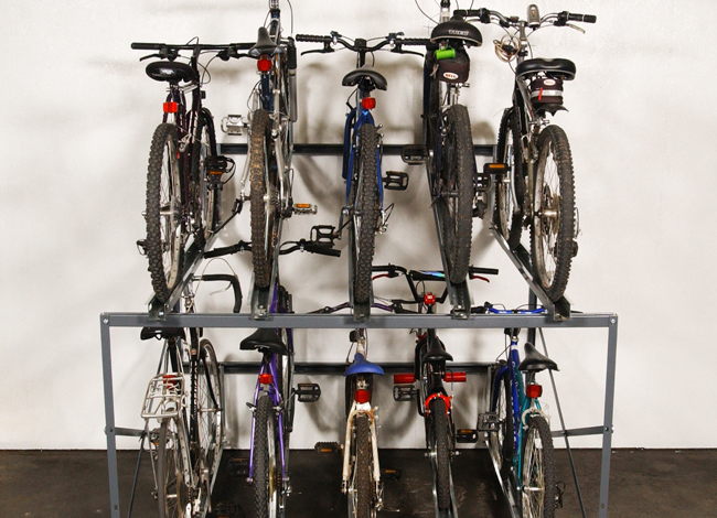 Bike Stacker double high bicycle storage rack